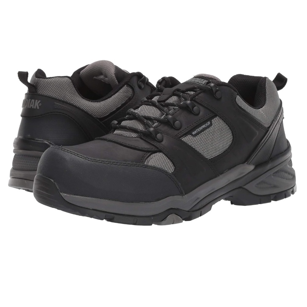 Kodiak Mens Rapid Black Work & Safety Hiking Waterproof Shoes Size 9W Wide NWT